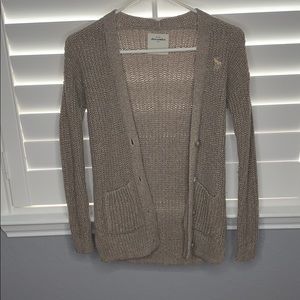 Knitted girls button up cardigan